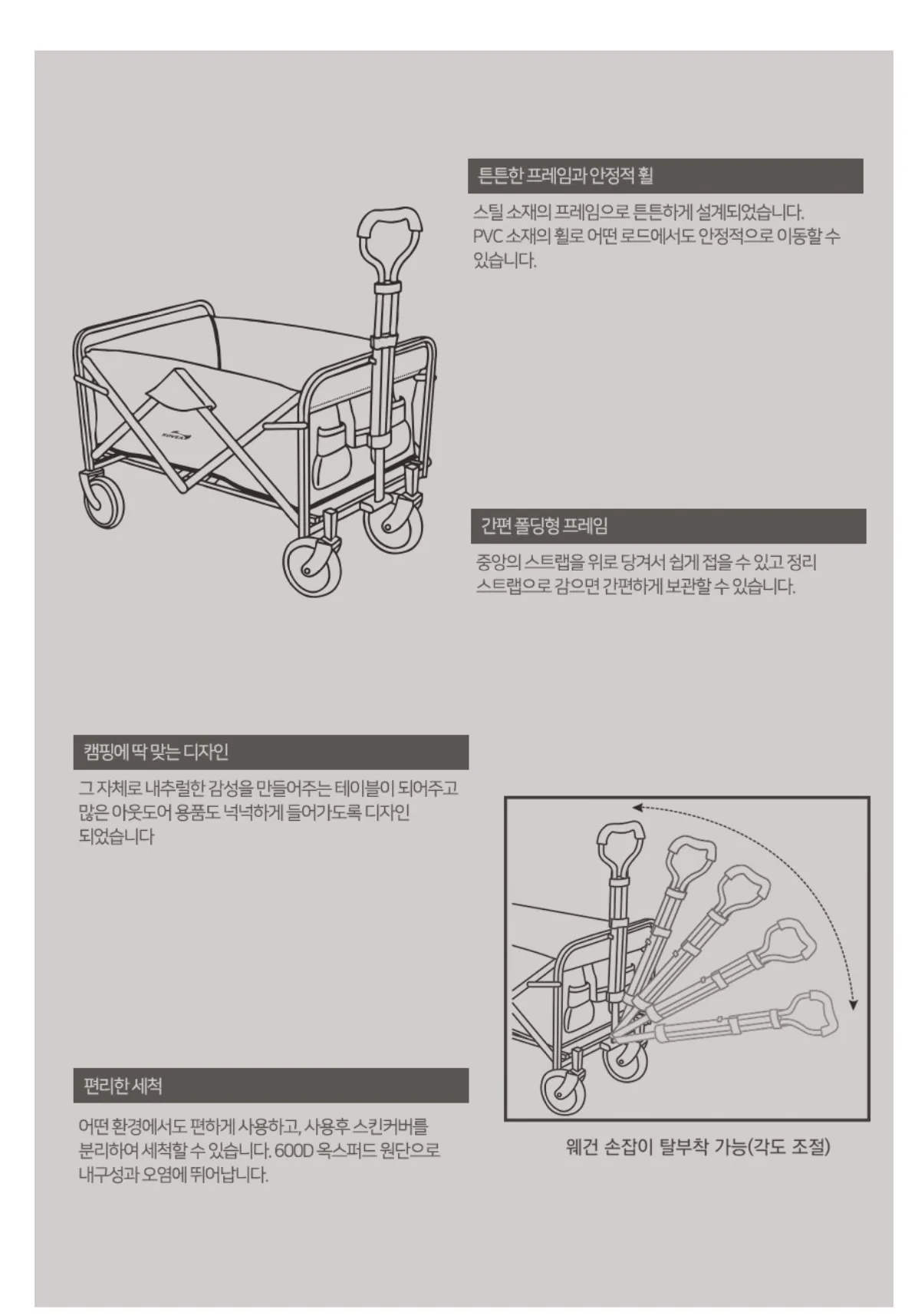 상품코드 : BE016 [코베아] 멀티 캠핑 웨건 (KECQ9DT-05)