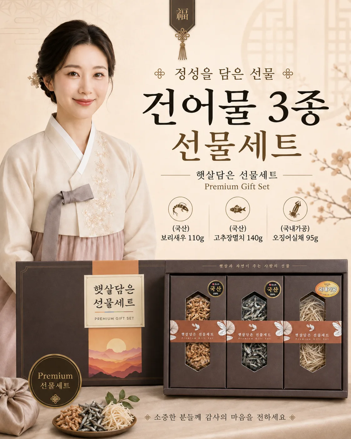 햇살담은 건어물 3종 선물세트