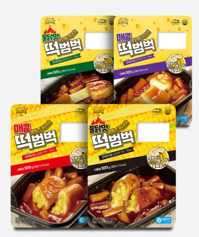 상품코드 : RDF003 서울마님 떡범벅 320g (매콤 / 불닭맛 - 콘치즈, 통모짜)