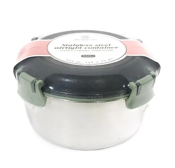 [디오바코] 스테인레스 밀폐용기-원형(550ml)