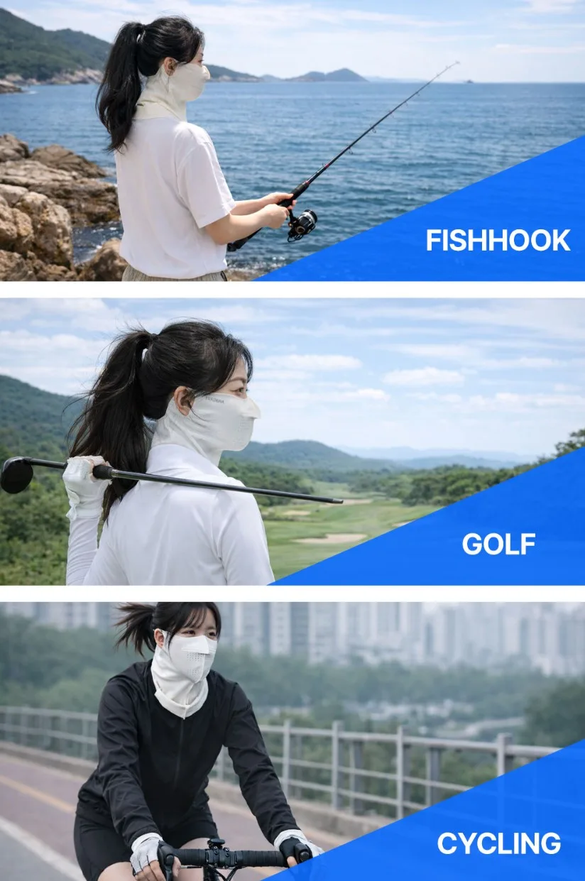 얼굴 목 풀커버 자외선차단 마스크 (여성용)