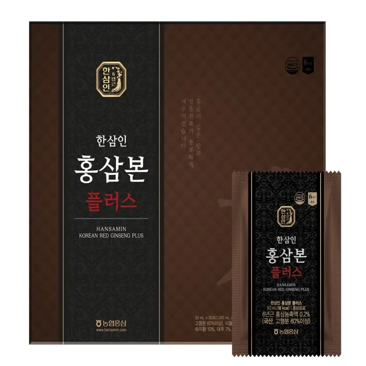 [농협홍삼 한삼인] 홍삼본플러스 50ml × 30포 +쇼핑백