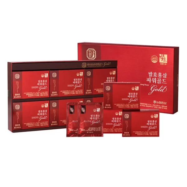 [농협 한삼인] 발효홍삼파워골드 50ml x 30포 + 쇼핑백