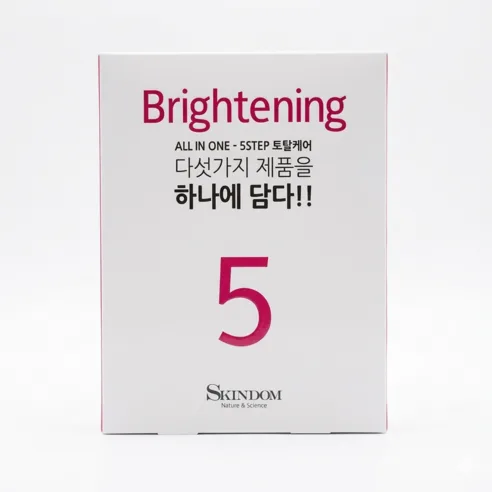 스킨덤 올인원 5스텝 토탈케어 미백 마스크팩 (낱개발주용)