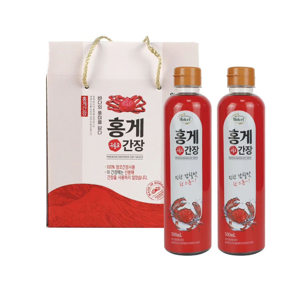 [웰크리] 구푱포 홍게간장 500ml 2P세트