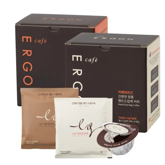 [카페 에르곤] 프리미엄 정통 핸드드립백 커피 5EA 세트