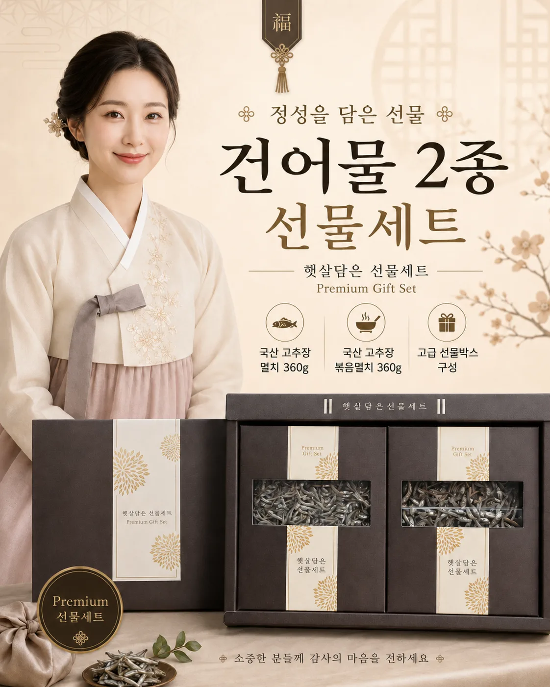 상품코드 : HAS077 햇살담은 건어물 2종 선물세트