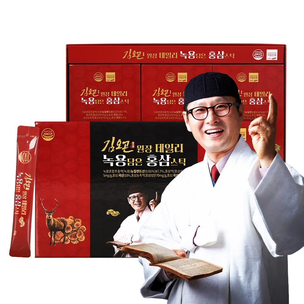 [김오곤원장] 데일리 녹용담은 홍삼스틱 (10g x 30포) + 쇼핑백