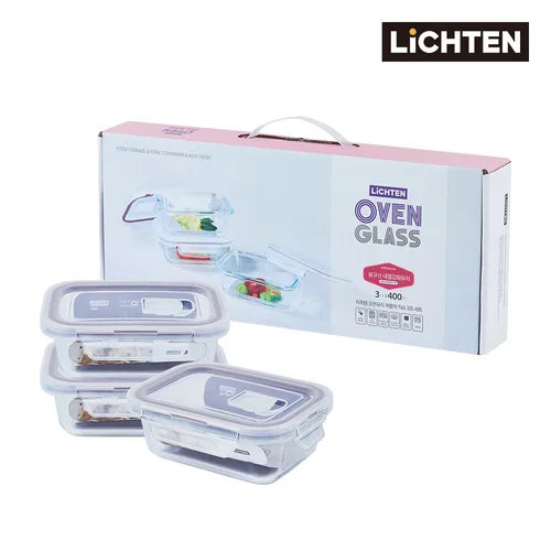 [리히텐] 퍼플락 오븐밀폐 3조 (400ml*3EA)