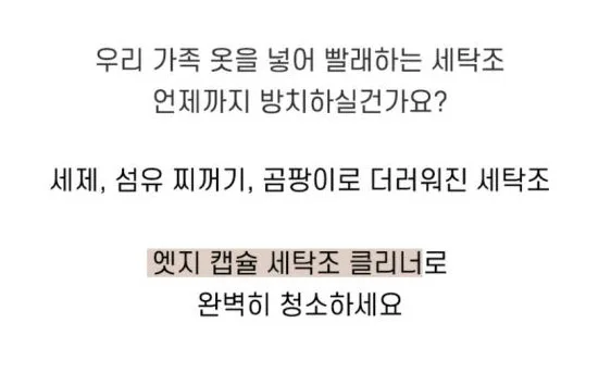 엣지라인 캡슐 세탁조 클리너