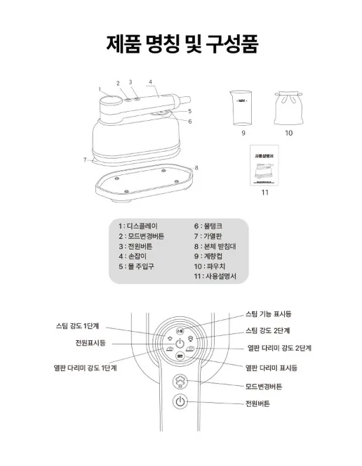 상품코드 : J660 [미라스] 핸디형 스팀다리미 2in1 (MS-120DS)