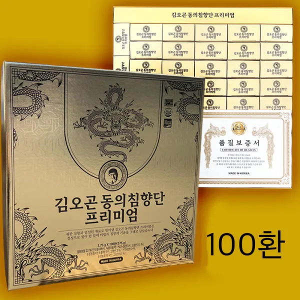 김오곤 동의침향단 프리미엄 100환 375g + 고급쇼핑백부모님선물
