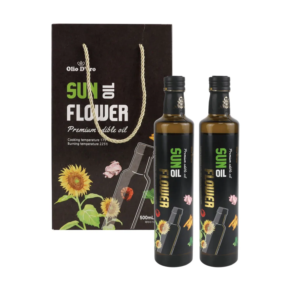 [웰크리] 올리오도로 해바라기씨유 (유리) 500ml 2p