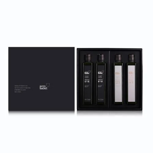 [쿠엔즈버킷] 참기름 x 들기름 x 생참기름 x 생들기름 200ml 4종세트 + 쇼핑백 (백화점 판매용)