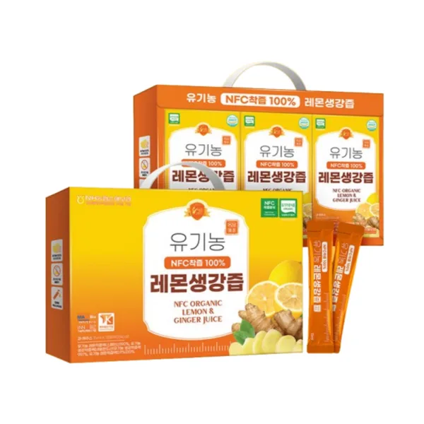 [더존건강] 유기농 NFC착즙 100% 레몬생강즙 15ml X 18포