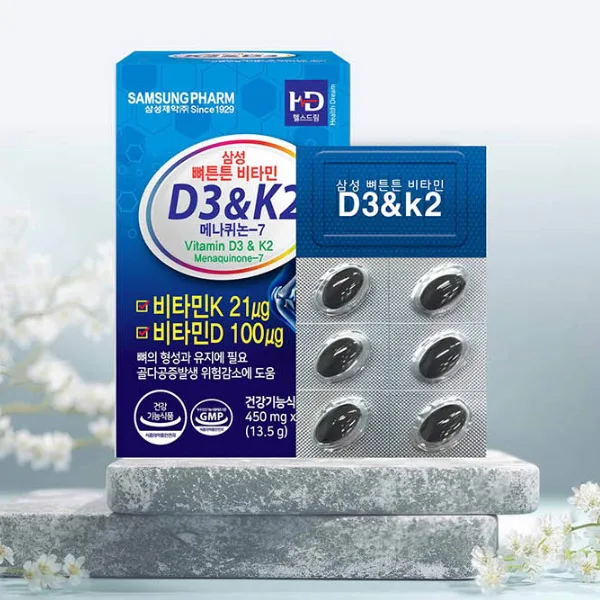 [삼성제약] 삼성 뼈튼튼 비타민 K2&D3 450mg*30캡슐
