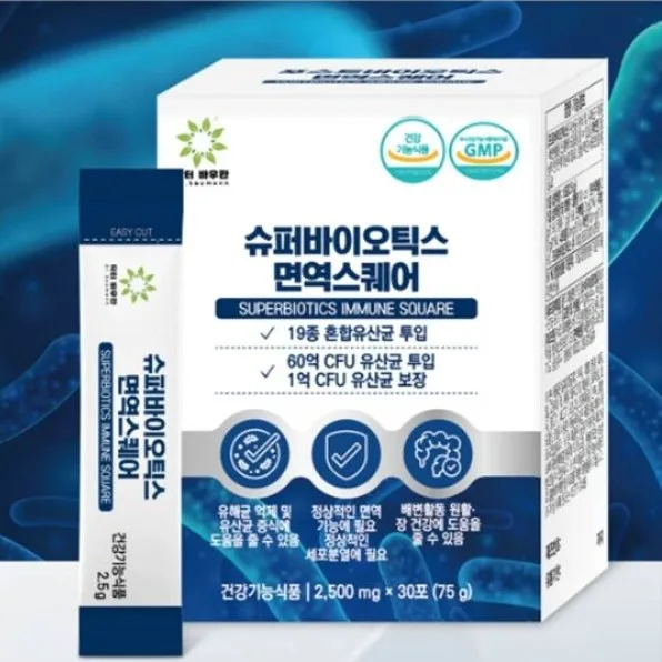[닥터바우만] 슈퍼바이오틱스 면역 스퀘어 2,500mg x 30포 (75g)