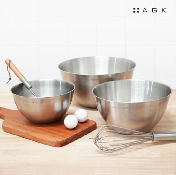 [AGK NORDIC] 에델바이스 스테인레스 믹싱볼 3 SET (AGKCB-03)