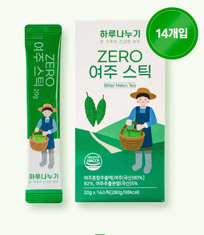 [하루나누기] ZERO 여주스틱 20gX14포 (낱개발주용)