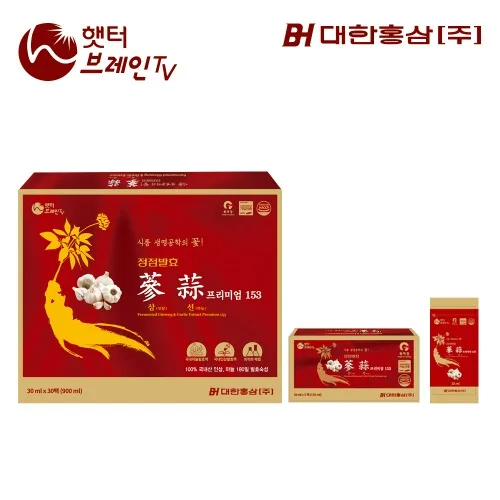 [대한홍삼] 식품 생명공학의 꽃! 정점발효 삼선 프리미엄153 (마늘+인삼 발효) 30ml x 30포 (30일분)