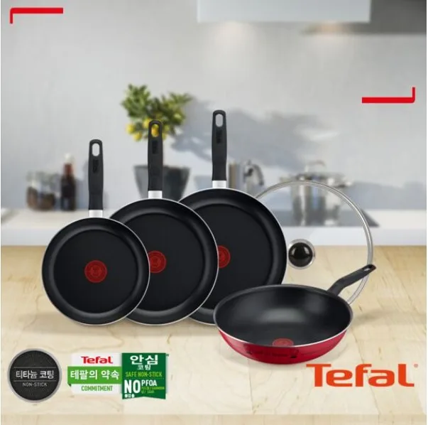 [테팔] 밸리드 쿡 프라이팬 24cm+28cm+30cm+궁중팬 28cm+유리 뚜껑