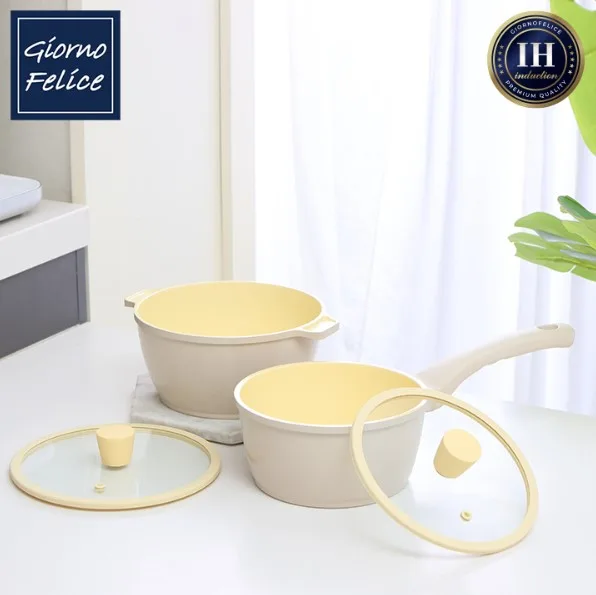 [죠르노펠리체] IH 하모니 멀티 냄비 2종 세트(편수 18cm+양수 20cm)