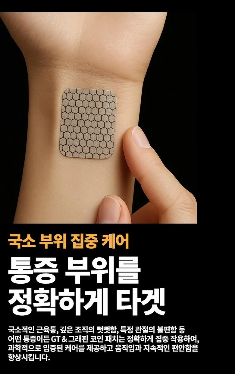 상품코드 : VR006 <마마무 솔라 추천픽!> GT 그래핀 패치 3종세트 (코인/조인트/코어)
