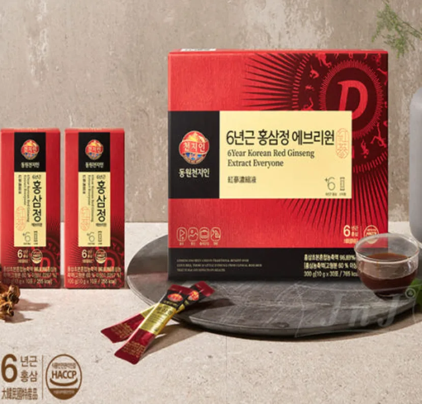 [동원천지인] 6년근홍삼정 에브리원 10g*30포, 쇼핑백
