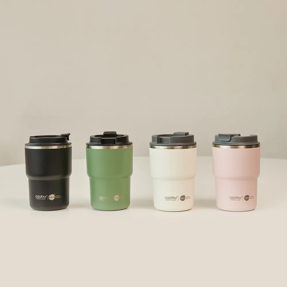 [아소부] 세라믹 스텐 진공 보온보냉 텀블러 360ml 커피익스프레스