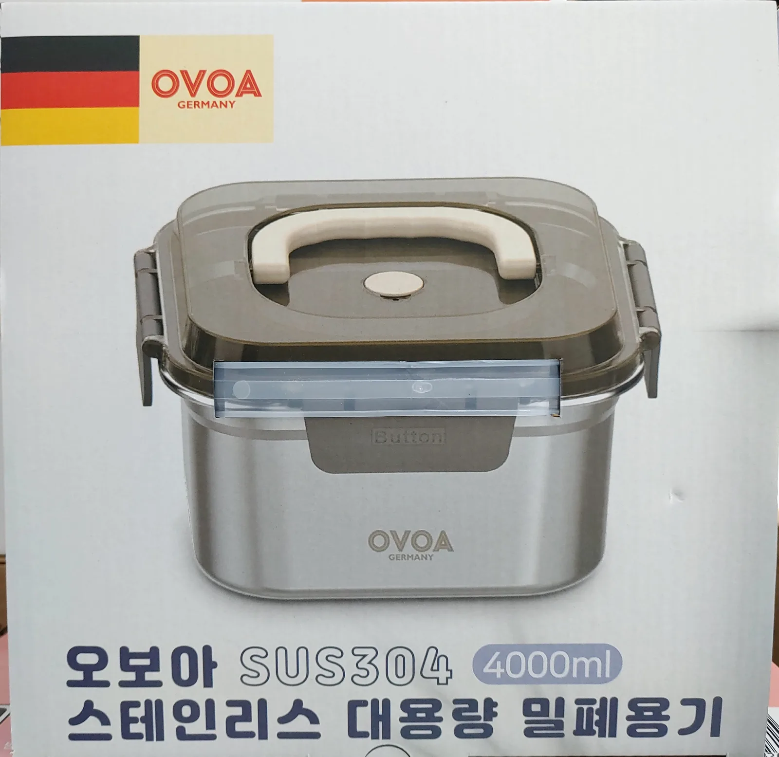 [오보아] 스텐밀폐용기 (4000ML)
