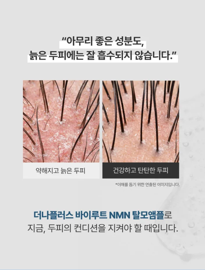 상품코드 : TNP006 [더나플러스] 탈모 앰플 두피 영양제 바이루트 NMN 헤어토닉 100ml