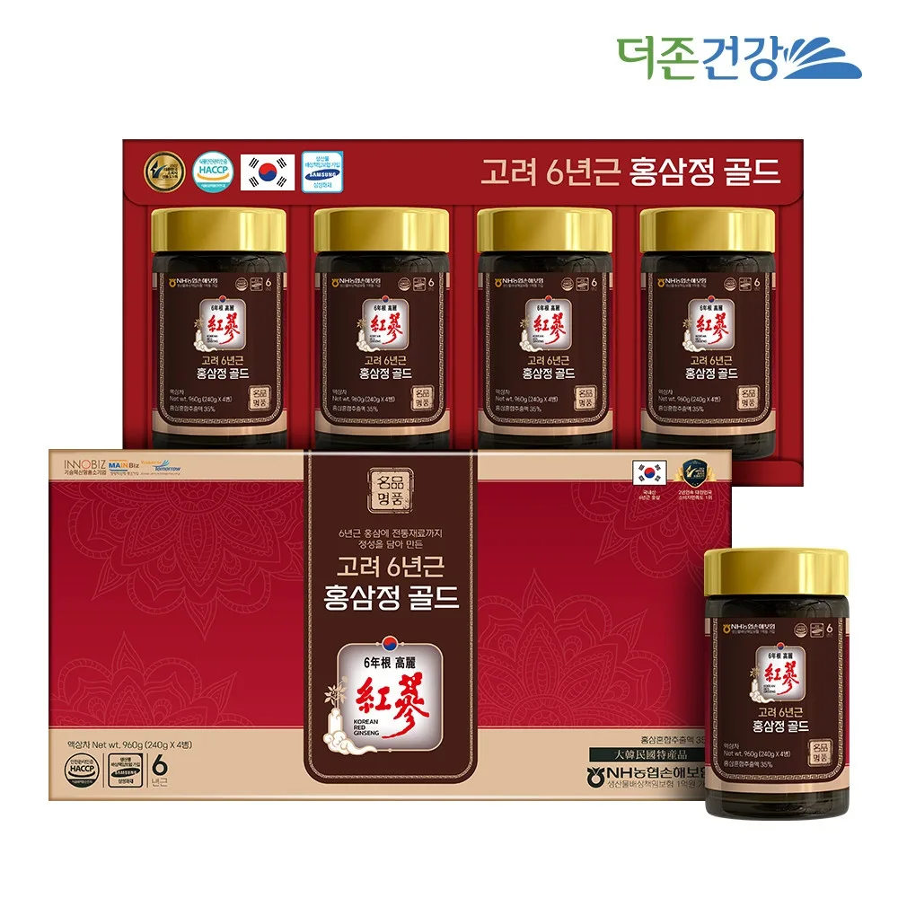 [더존건강] 고려 6년근 홍삼정 골드 (240g x 4병) 낱개발주용