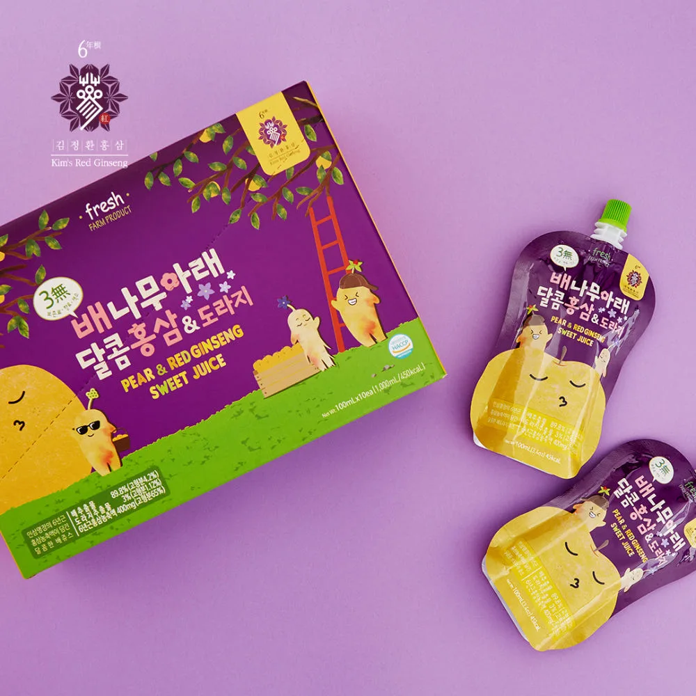 배나무아래 달콤 홍삼 & 도라지 10포