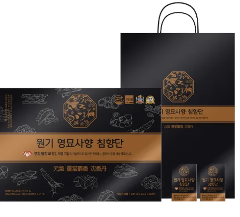 경희대학교 원기영묘사향 침향단 3.75g x 60환(쇼핑백동봉)