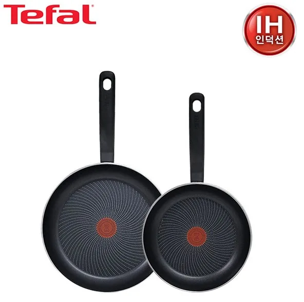 [테팔] 퍼펙트 쿠킹 다크 인덕션 프라이팬 24cm+28cm