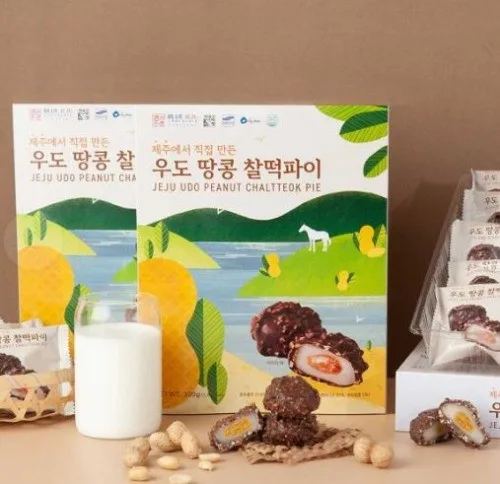 [제주하우스] 우도 땅콩 찰떡파이 10개입 1BOX (30gx10ea)