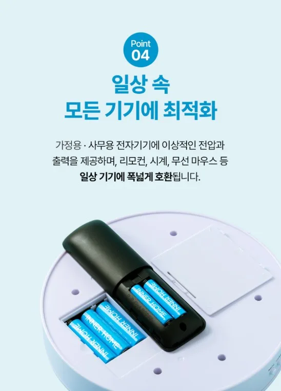상품코드 : BRN009 이너홈 알카라인 건전지 AAA 20입