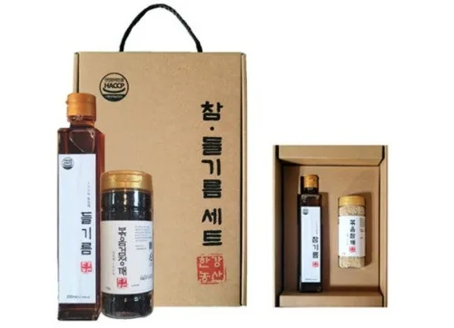 [한강농산] 들기름 2종세트 (검정볶음깨)