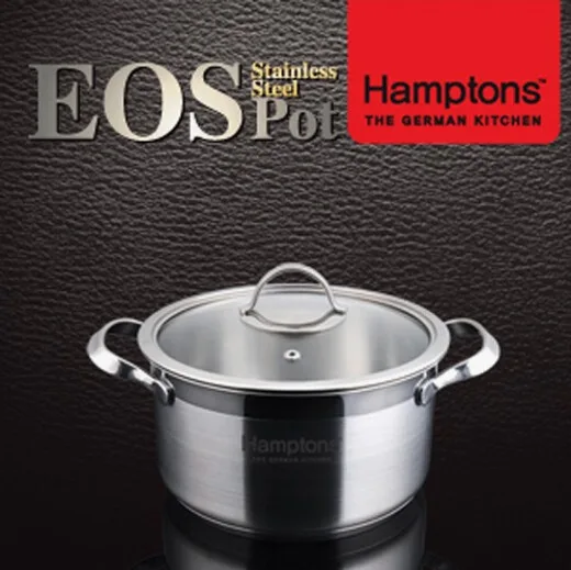 [햄튼] EOS 인덕션 3중 바닥 냄비 18CM(양수) (HEOS-18P)