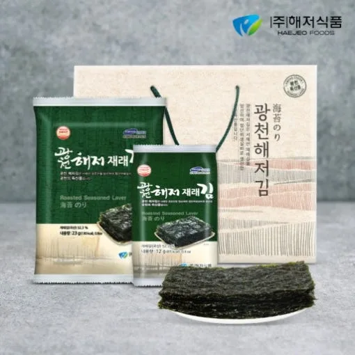 [광천해저김] 광천해저 선물7호 (재래전장23g*3봉, 해저식탁12g*4봉)