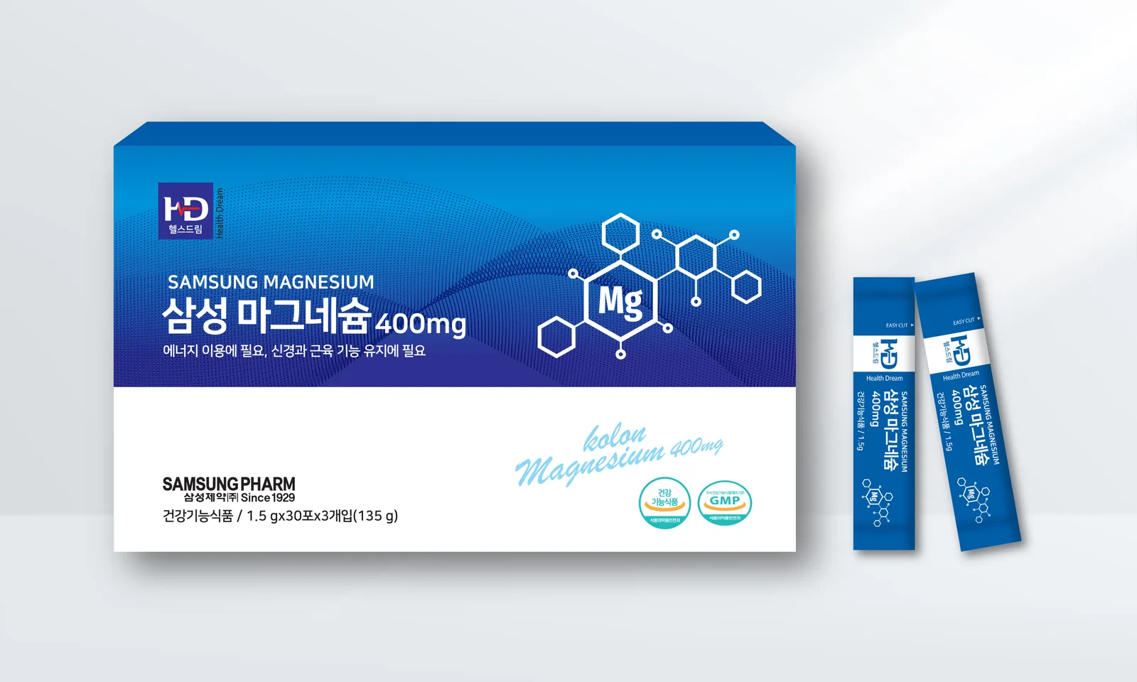 [삼성제약] 삼성 마그네슘 400mg 1.5g*90포