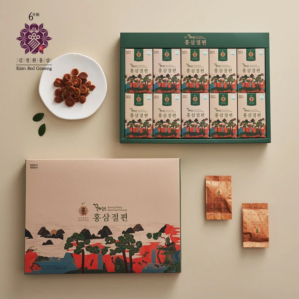 김정환홍삼 꿀먹은 홍삼 절편 180g (쇼핑백)