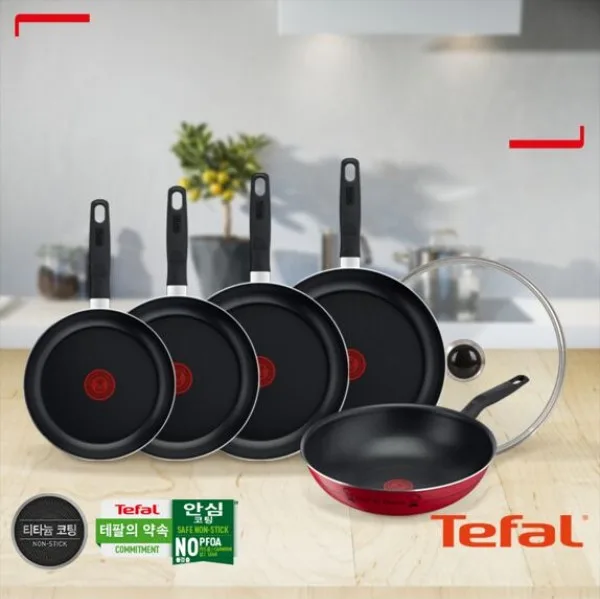 [테팔] 밸리드 쿡 프라이팬 24cm+26cm+28cm+30cm+궁중팬 28cm+유리 뚜껑