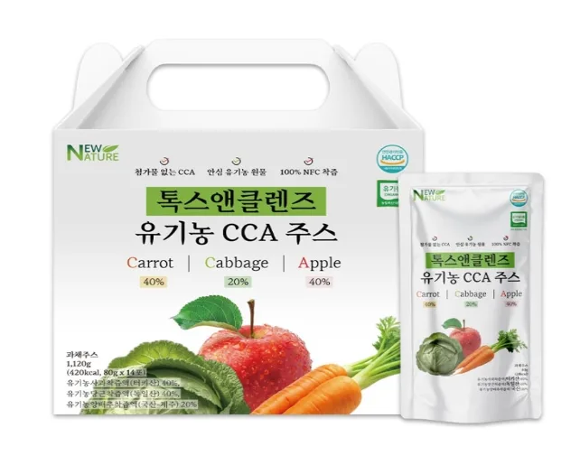 [톡스앤클렌즈] 유기농 CCA 주스 80g x 14포