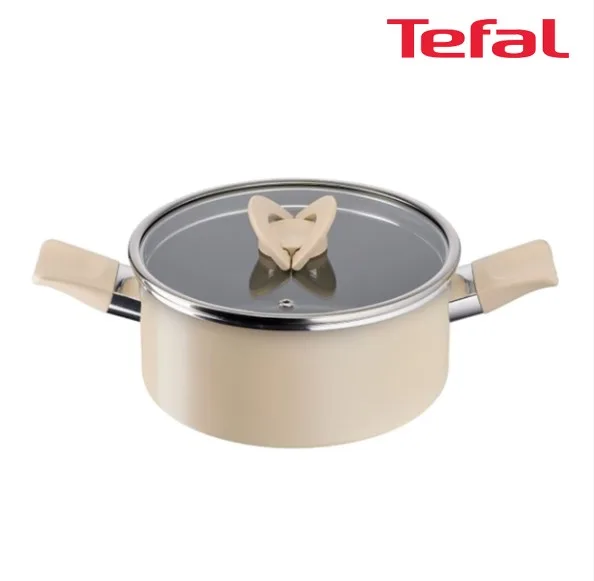 [테팔] 팬&냄비 인덕션 블라썸 베이지 전골냄비 24cm