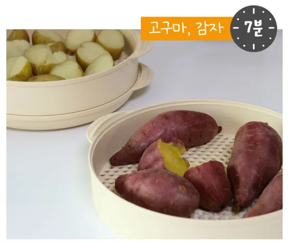 상품코드 : NDN001 전자레인지용 스팀 찜기 1단 세트