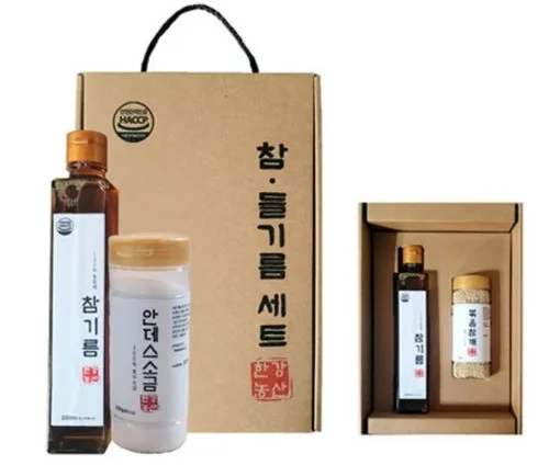 [한강농산] 참기름 2종세트 (안데스소금)