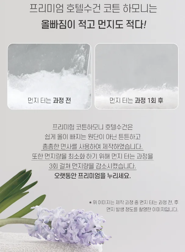 코튼하모니 200g 40수 프리미엄 패턴 호텔수건 5매세트