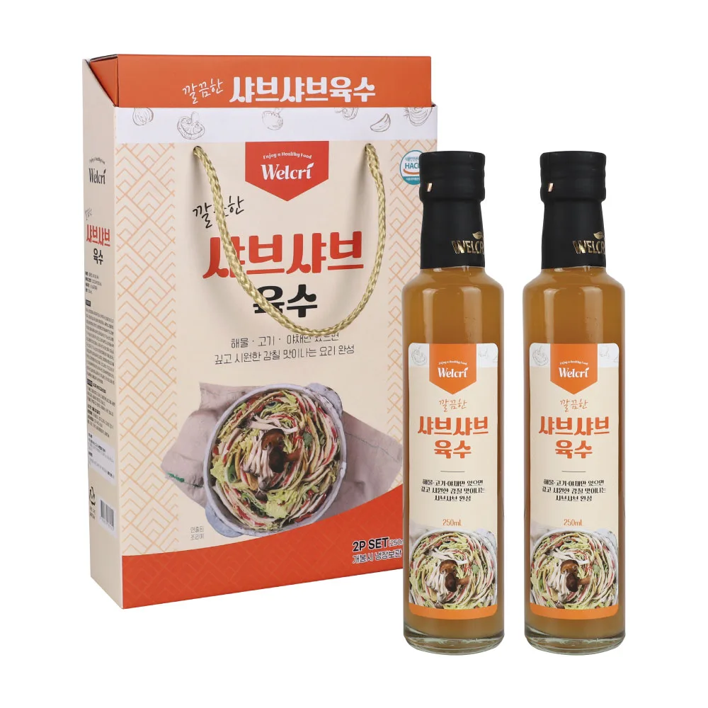 [웰크리] 깔끔한 샤브샤브육수 250ml 2P세트