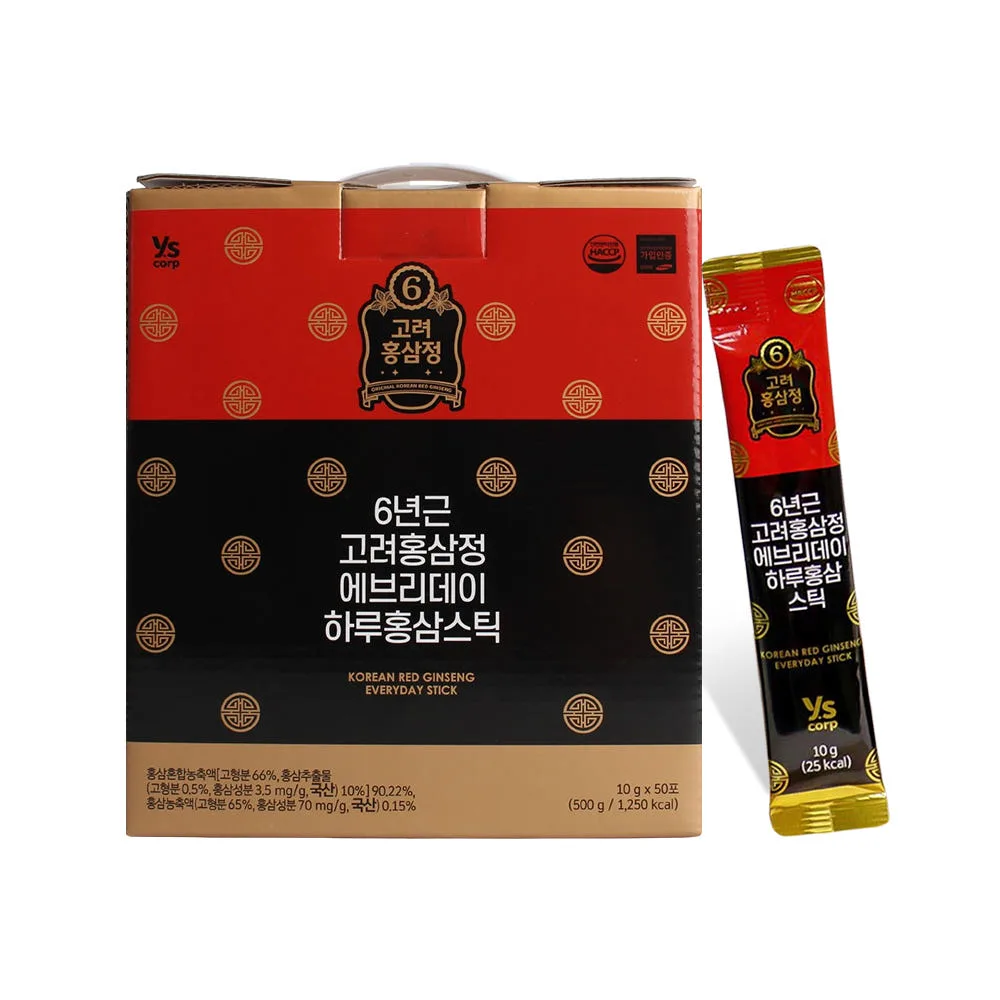 [FASACO] 6년근 고려중삼정 에브리데이 하루홍삼스틱 50포 단상자